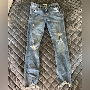 Abercrombie & Fitch Light Blue Distressed Jeans